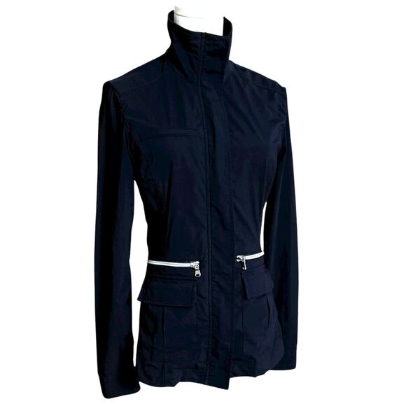 Anatomie Kenya Safari Jacket in Black Size S Two Way Zipper High Neck Slim Fit - Picture 8 of 10